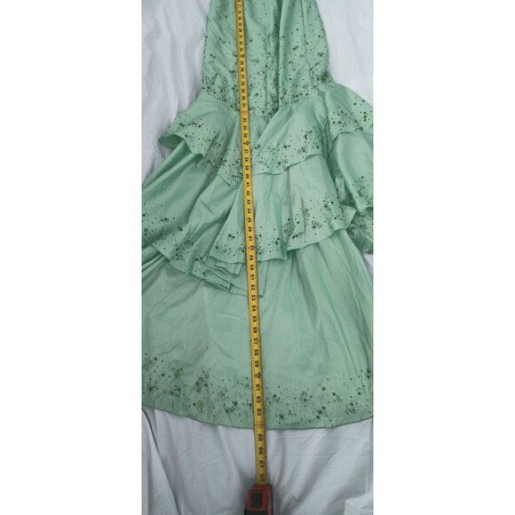 Panoply Size 4 Women's Green Beaded Sequined Formal Evening Gown Homecoming Prom - Picture 4 of 6